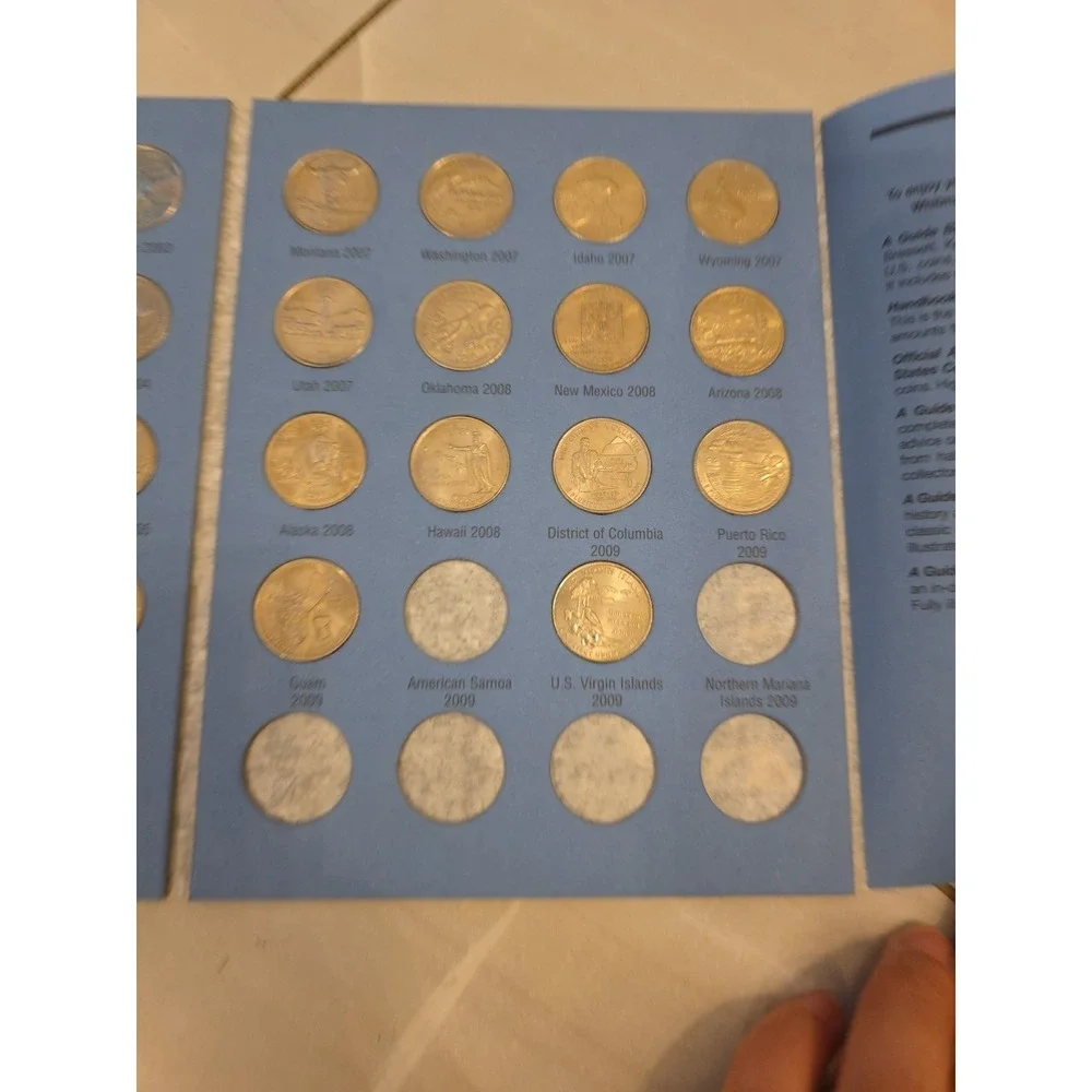 Whitman Coin Folder Statehood Quarters 1999 - 2009 Album/DC Territories 8097 #1
